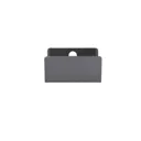 GoodHome Atomia Matt Grey Powder-coated Edge Doors & drawers Handle (L)37mm, Pack of 2