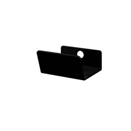 GoodHome Atomia Matt Black Powder-coated Edge Doors & drawers Handle (L)37mm, Pack of 2