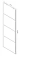 Atomia Gloss anthracite Sliding Wardrobe Door (H)560mm (W)737mm, Pack of 4