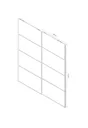 Atomia Gloss anthracite Sliding Wardrobe Door (H)560mm (W)987mm, Pack of 4