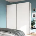 Atomia Gloss white Sliding Wardrobe Door (H)560mm (W)737mm, Pack of 4