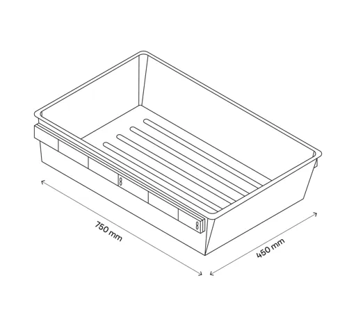 GoodHome Atomia Full extension Pull-out basket (W)714mm (D)400mm