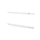 GoodHome Andali Brushed Chrome effect Anodised Straight Handle (L)297mm, Pack of 2