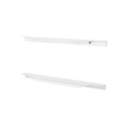 GoodHome Andali Brushed Chrome effect Anodised Straight Handle (L)297mm, Pack of 2
