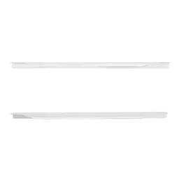 GoodHome Andali Brushed Chrome effect Anodised Straight Handle (L)397mm, Pack of 2