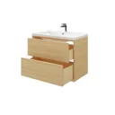 GoodHome Avela Matt Oak effect Basin Cabinet (W)800mm (H)600mm