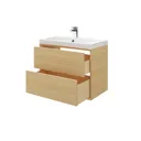 GoodHome Avela Matt Oak effect Basin Cabinet (W)800mm (H)600mm