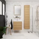 GoodHome Avela Matt Tall Wall-mounted Non-mirrored Bathroom Cabinet (W)400mm (H)1700mm