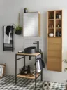 GoodHome Avela Matt Oak effect Wall Cabinet (W)400mm (H)900mm