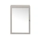GoodHome Perma Satin Grey Mirrored door Bathroom Cabinet (W)500mm (H)700mm