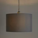 GoodHome Kpezin Light grey Fabric dyed Light shade (D)300mm