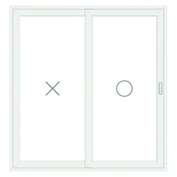 GoodHome Clear Double glazed White uPVC RH Sliding Door, (H)2090mm (W)1790mm