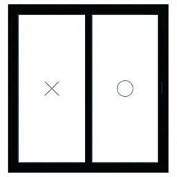 GoodHome Clear Double glazed Grey uPVC RH Sliding Door, (H)2090mm (W)1490mm