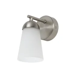 Dudhon Satin Chrome effect Bathroom Wired Wall light