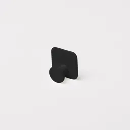 GoodHome Koros Matt Black Powder-coated Steel Small Single Hook (Holds)1.5kg