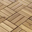 Blooma Lempa Brown Acacia Clippable deck tile (L)0.3m (W)300mm (T)24mm, Pack of 4