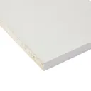 White Gloss Square edge Furniture panel, (L)2.5m (W)300mm (T)18mm