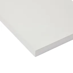 White Gloss Square edge Furniture panel, (L)1.2m (W)200mm (T)18mm