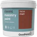 GoodHome Classic Harrow Smooth Matt Masonry paint, 5L Tin