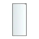 GoodHome Ezili Matt Black Clear glass Fixed Walk-in Shower panel (H)1950mm (W)890mm (T)22mm