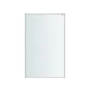 GoodHome Ezili Silver effect Clear glass Fixed Walk-in Shower panel (H)1950mm (W)1190mm (T)22mm