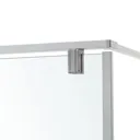 GoodHome Ezili Silver effect Clear glass Fixed Walk-in Shower panel (H)1950mm (W)1190mm (T)22mm