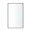 GoodHome Ezili Matt Black Clear glass Fixed Walk-in Shower panel (H)1950mm (W)1190mm (T)22mm