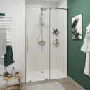 GoodHome Ezili 2 panel Sliding Shower Door (W)1180mm