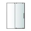 GoodHome Ezili Black frame 2 panel Sliding Shower Door (W)1180mm