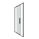 GoodHome Ezili Black frame 2 panel Sliding Shower Door (W)1180mm