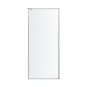 GoodHome Ezili Silver effect Clear glass Fixed Shower panel (H)1950mm (W)790mm (T)22mm