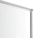 GoodHome Ezili Silver effect Clear glass Fixed Shower panel (H)1950mm (W)890mm (T)22mm