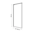 GoodHome Ezili Matt Black Clear glass Fixed Shower panel (H)1950mm (W)890mm (T)22mm