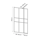 GoodHome Ahti Matt Black Fixed & pivot Walk-in Shower panel (H)1950mm (W)1190mm (T)22mm