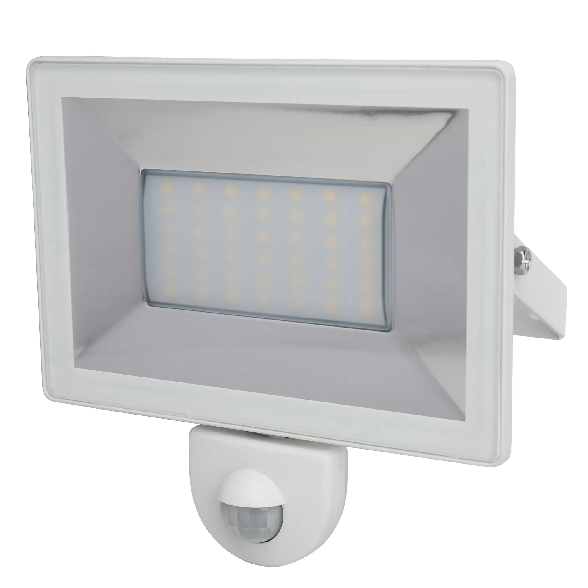 Blooma Weyburn White Mains-powered Cool white LED PIR Motion sensor Floodlight 2400lm