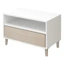 GoodHome Atomia Freestanding White TV furniture stand, (W)750mm