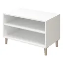 GoodHome Atomia Freestanding White TV furniture stand, (W)750mm