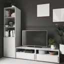 GoodHome Atomia White TV furniture stand, (W)500mm