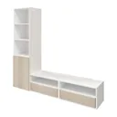 GoodHome Atomia White Oak effect TV furniture stand, (W)500mm