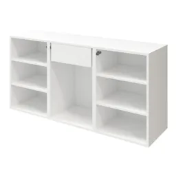 Atomia Freestanding Grey & white Chipboard 3 door 1 drawer Sideboard (H)750mm (W)500mm (D)450mm