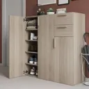 GoodHome Atomia Oak effect Medium Hallway storage unit kit (H)1125mm