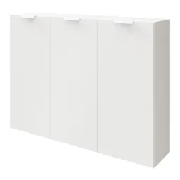 GoodHome Atomia Freestanding White Small Office & living storage (H)1125mm