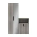 GoodHome Atomia Freestanding Grey oak effect Mirrored door Medium Hallway storage unit kit (H)2250mm