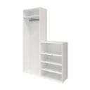 GoodHome Atomia Freestanding Anthracite & white Mirrored door Medium Hallway storage unit kit