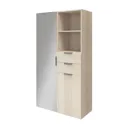 GoodHome Atomia Freestanding Oak effect Mirrored Small Wardrobe, clothing & shoes organizer (H)1875mm