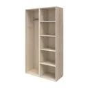 GoodHome Atomia Freestanding Oak effect Mirrored Small Wardrobe, clothing & shoes organizer (H)1875mm