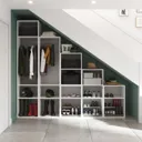 GoodHome Atomia Freestanding Anthracite & white Large Under the stairs storage kit