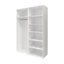 GoodHome Atomia Freestanding High gloss White 2 door Medium Double Sliding door wardrobe (H)2250mm (W)1500mm (D)635mm