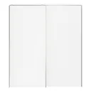 GoodHome Atomia Freestanding Matt White 2 door Large Double Sliding door wardrobe (H)2250mm (W)2000mm (D)635mm