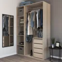 GoodHome Atomia Freestanding Oak effect Medium 2 Cabinet Wardrobe, clothing & shoes organizer